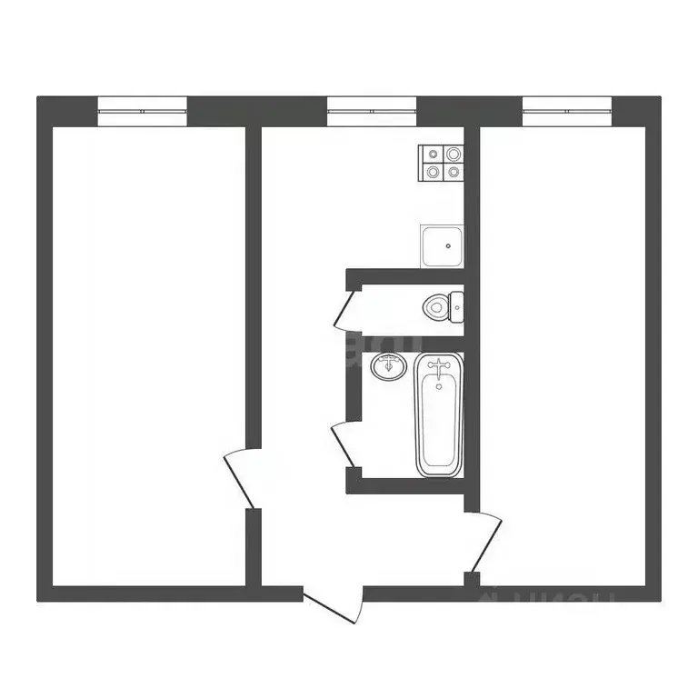 2-к кв. Тульская область, Киреевск ул. Чехова, 19 (43.9 м) - Фото 2