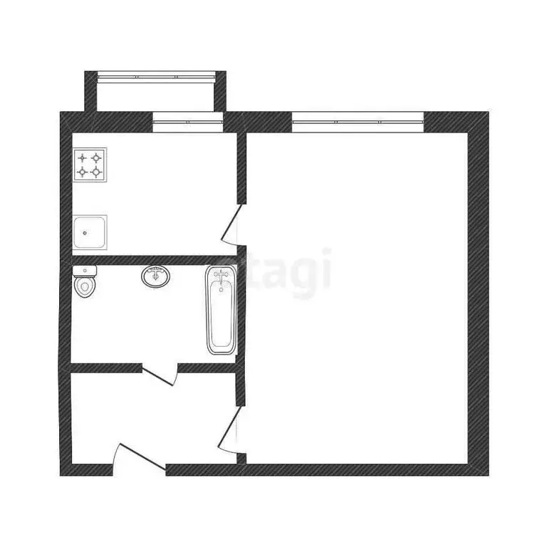 1-комнатная квартира: Златоуст, квартал Молодёжный, 2 (32 м) - Фото 1