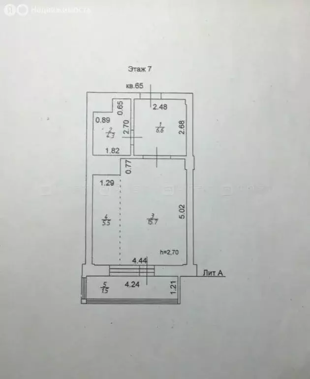 1-комнатная квартира: Казань, ул. Бари Галеева (33 м) - Фото 0