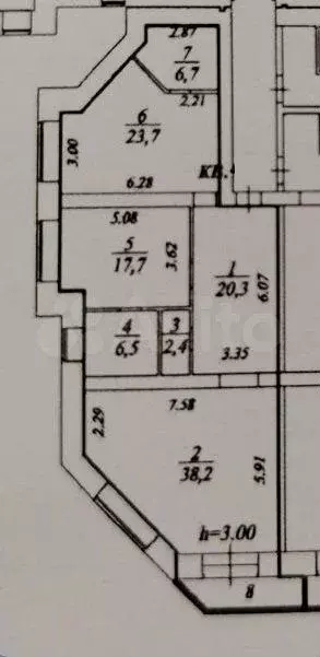 3-к. квартира, 115,5 м, 6/11 эт. - Фото 0
