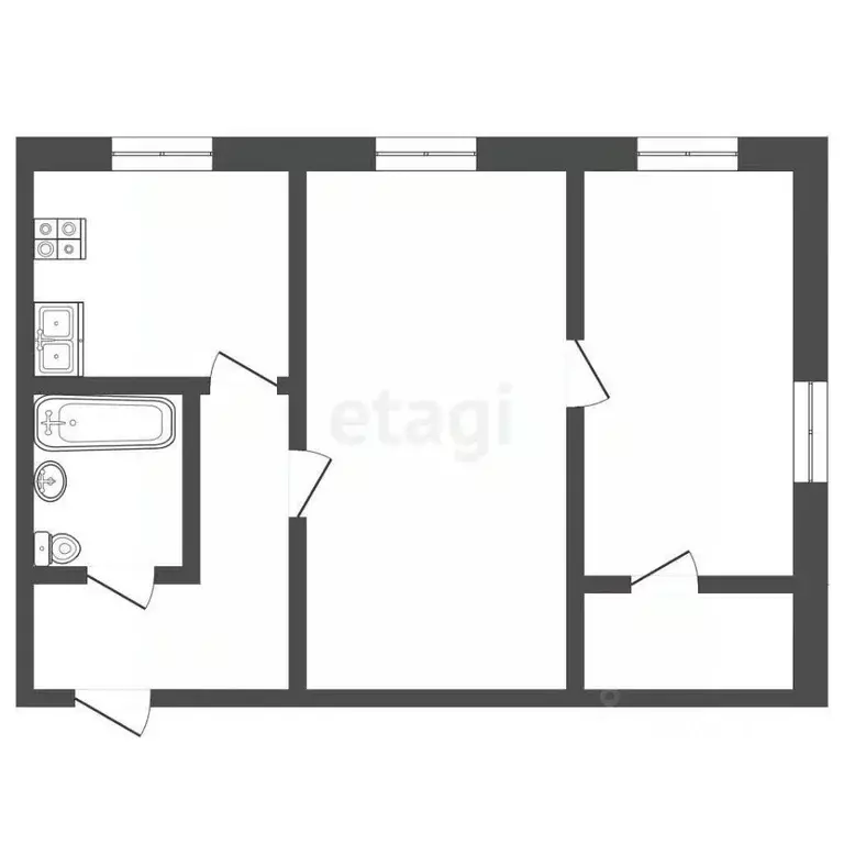 2-к кв. Владимирская область, Муром Ленинградская ул., 32/1 (40.3 м) - Фото 2