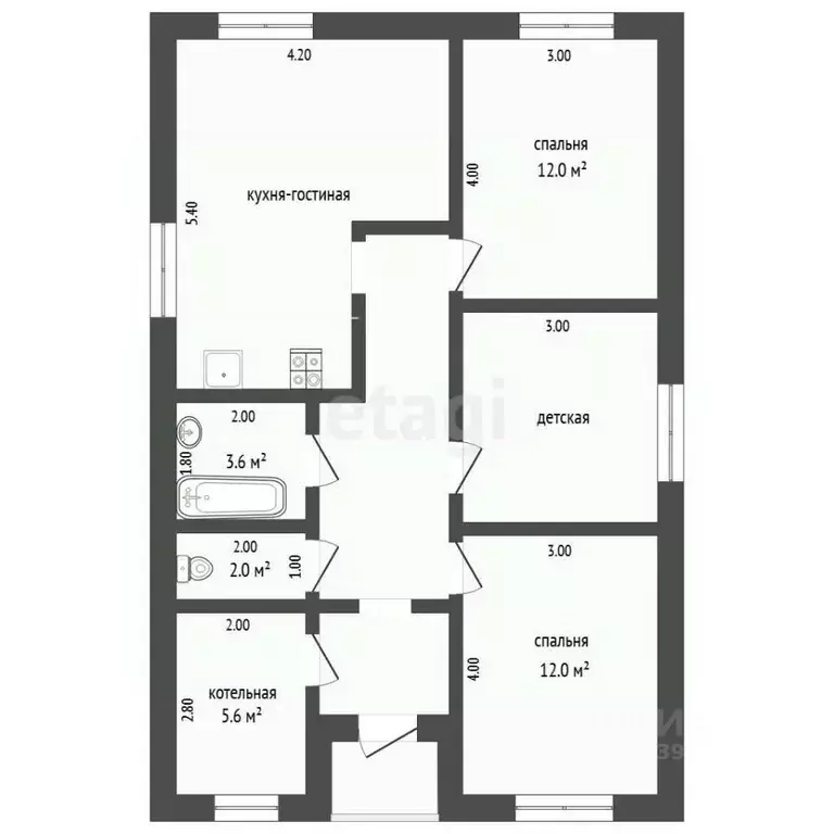 Дом в Тюменская область, Тюмень СОСН Березка-3 тер., ул. 15-я (90 м) - Фото 2