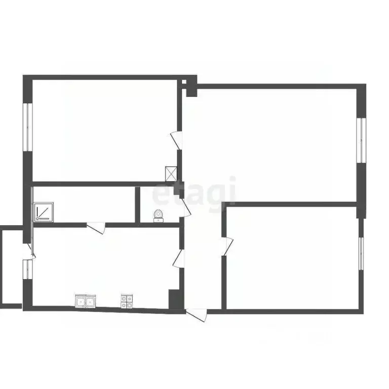 3-к кв. Ростовская область, Ростов-на-Дону просп. Соколова, 23 (56.0 ... - Фото 1