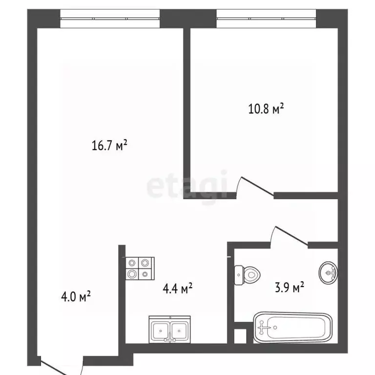 2-к кв. Москва Озерная ул., 1к1/2 (40.1 м) - Фото 2
