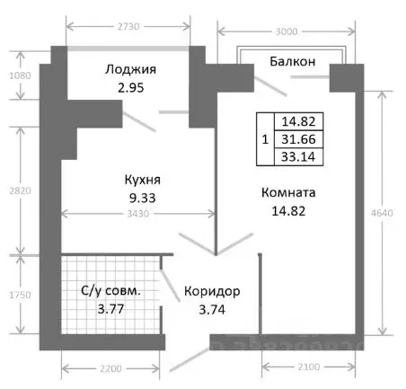 1-к кв. Ярославская область, Ярославский район, Заволжское с/пос, пос. ... - Фото 0