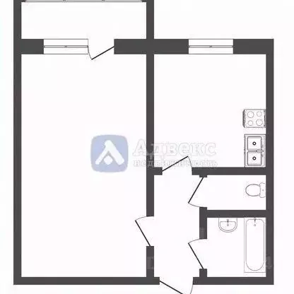 1-к кв. Тюменская область, Тюмень ул. Немцова, 39 (33.0 м) - Фото 1