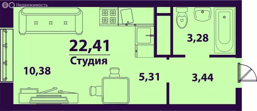 1-комнатная квартира: Ульяновск, микрорайон Верхняя Терраса, жилой ... - Фото 0