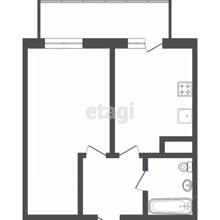 1-к кв. Тюменская область, Тюмень ул. Дмитрия Менделеева, 2к2 (33.5 м) - Фото 1