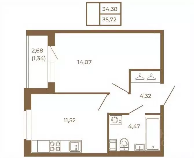 1-к кв. Ленинградская область, Сертолово Всеволожский район, Новая ... - Фото 1