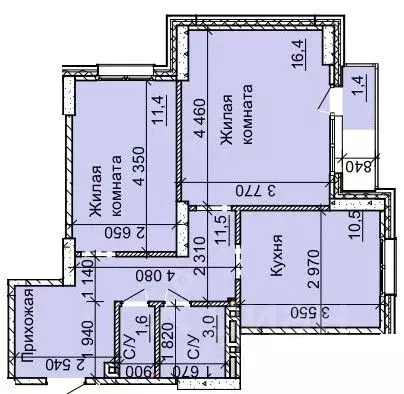 2-к кв. Новосибирская область, Новосибирск Юбилейный мкр,  (55.4 м) - Фото 1