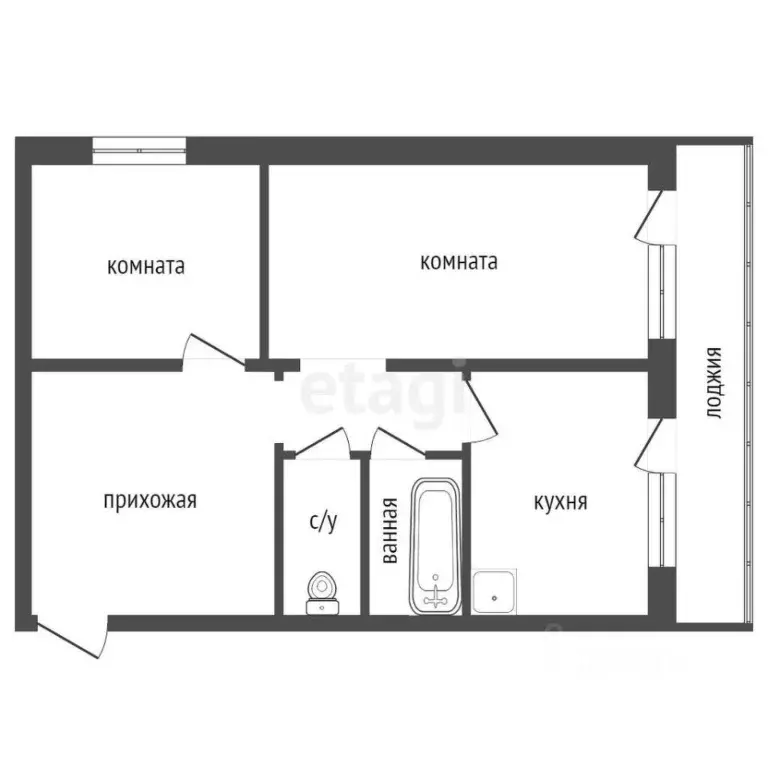 2-к кв. Красноярский край, Красноярск Свердловская ул., 141 (68.0 м) - Фото 1