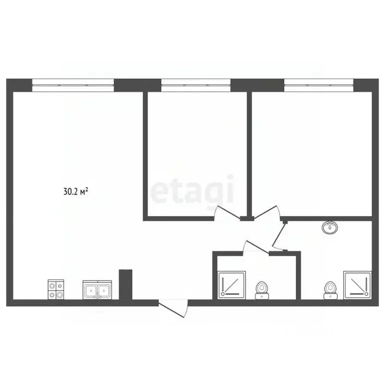 3-к кв. Москва Малая Почтовая ул., 12 (63.7 м) - Фото 1