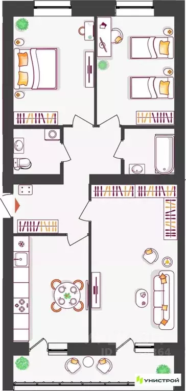 3-к кв. Самарская область, Тольятти ул. Владимира Высоцкого (80.11 м) - Фото 1