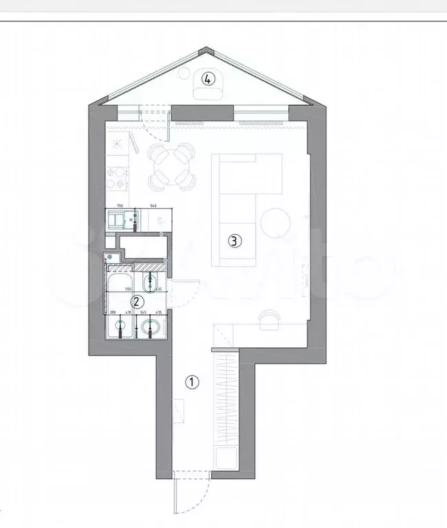 1-к. квартира, 40 м, 20/24 эт. - Фото 0