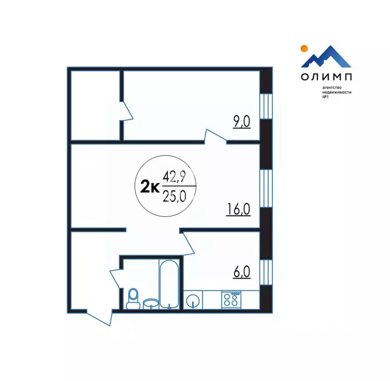 2-к кв. Ярославская область, Ярославль Красноборская ул., 9 (42.9 м) - Фото 2