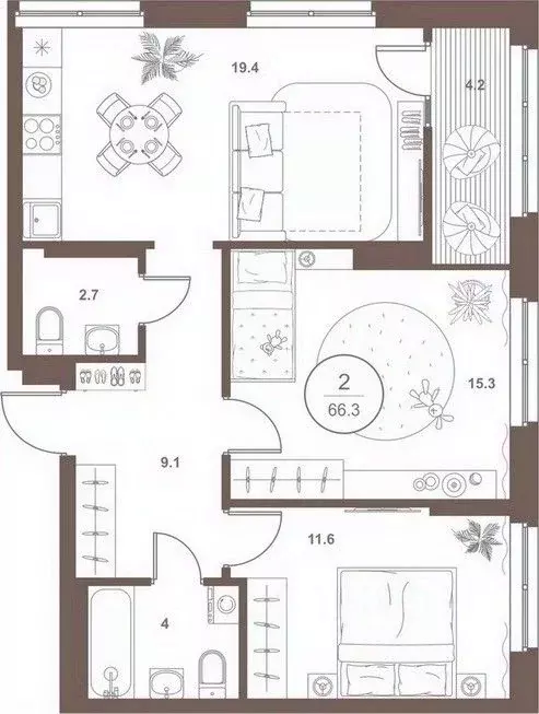 2-к кв. Пензенская область, Пенза Арбеково жилрайон, Дальнее Арбеково ... - Фото 1