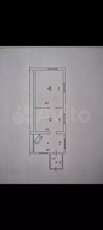 1-к. квартира, 32 м, 1/1 эт. - Фото 0