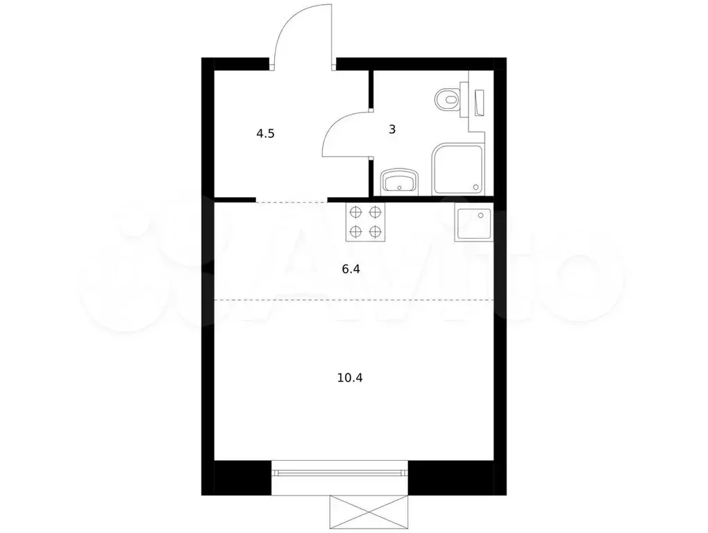 Квартира-студия, 24,3 м, 11/14 эт. - Фото 0