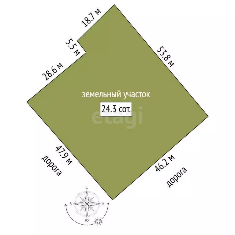 Участок в Ялуторовск, улица Революции (24 м) - Фото 1