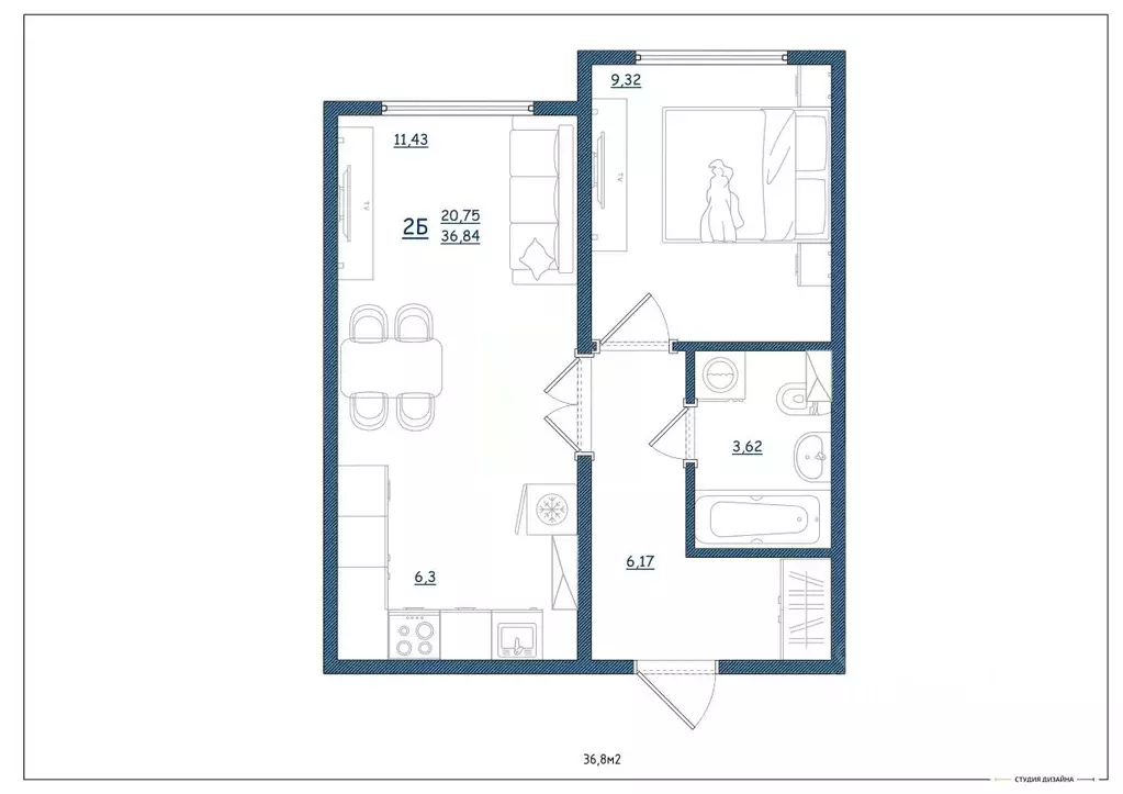 2-к кв. Ярославская область, Ярославль ул. Дядьковская, 16А (36.8 м) - Фото 1