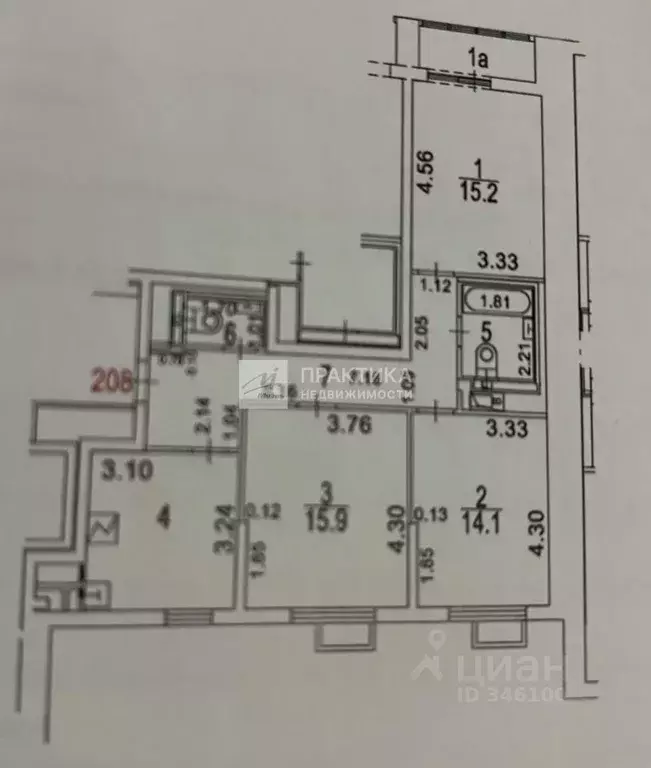 3-к кв. Москва Жигулевская ул., 12А (73.5 м) - Фото 2