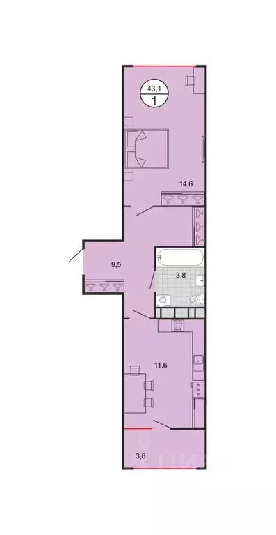 1-к кв. Ставропольский край, Михайловск Шпаковский район, пер. ... - Фото 1