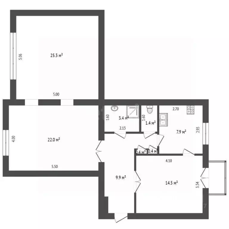 3-к кв. Севастополь ул. Ленина, 68 (85.8 м) - Фото 2