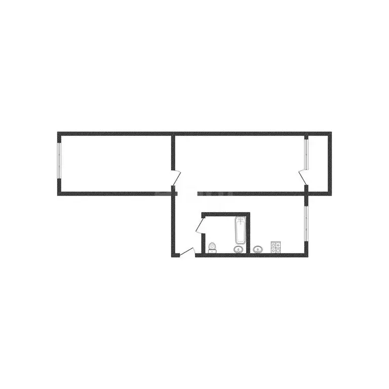2-комнатная квартира: Бийск, Коммунарский переулок, 23 (44.9 м) - Фото 0