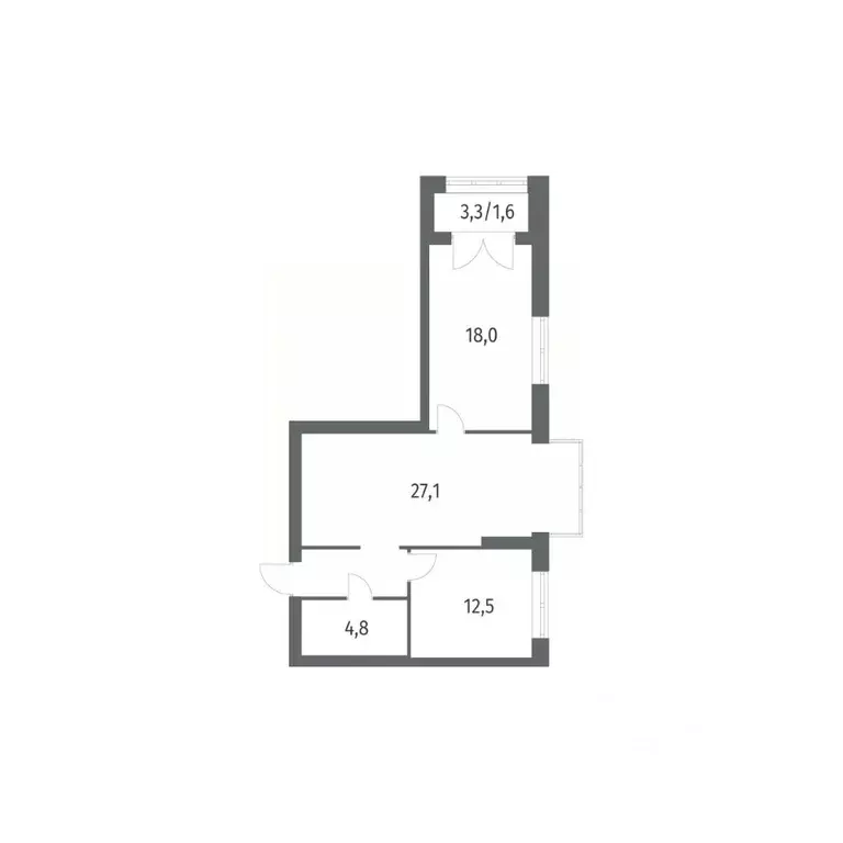 2-к кв. Санкт-Петербург ул. Академика Константинова, 1к1 (68.83 м) - Фото 0