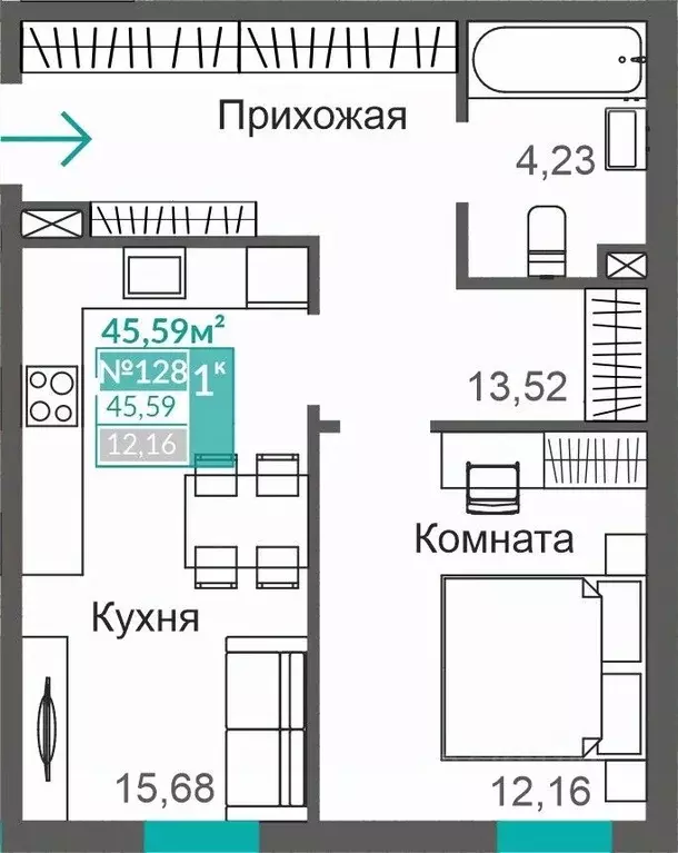 1-к кв. Крым, Симферополь Крымская роза мкр, Абрикос жилой комплекс ... - Фото 0