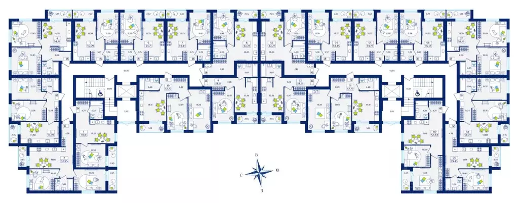 2-к кв. Калининградская область, Зеленоградск  (57.72 м) - Фото 2