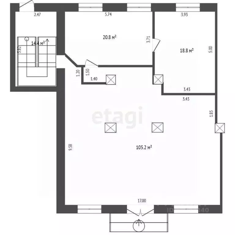 Торговая площадь в Тюменская область, Тюмень ул. Республики, 48 (159 ... - Фото 1