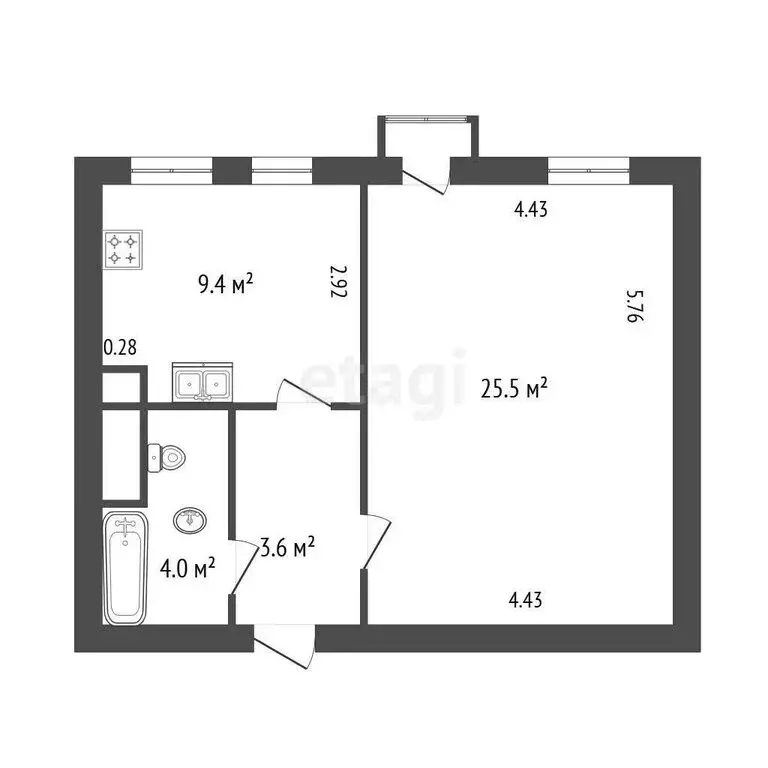 1-комнатная квартира: Санкт-Петербург, улица Комиссара Смирнова, 4Б ... - Фото 0