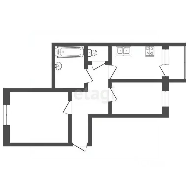 2-к кв. Ставропольский край, Ессентуки ул. Орджоникидзе (58.9 м) - Фото 2