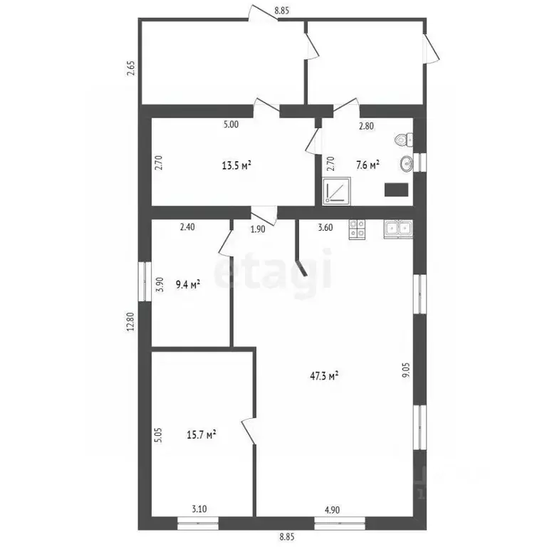 Дом в Пермский край, пос. Куеда ул. Интернациональная, 13 (93 м) - Фото 2