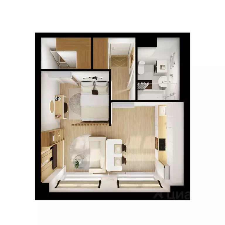 1-к кв. Приморский край, Владивосток ул. Борисенко, 48к4 (33.6 м) - Фото 2