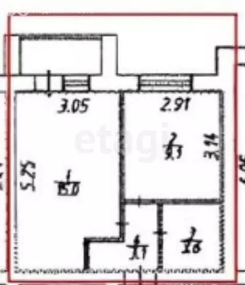 1-комнатная квартира: Калуга, улица Павла Ягужинского, 3 (31 м) - Фото 0