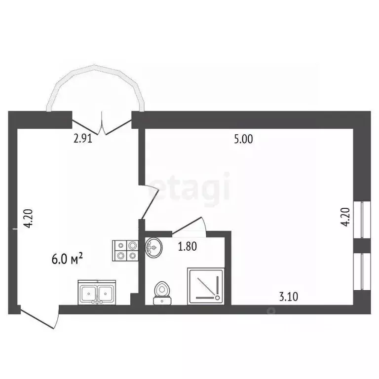 Комната Челябинская область, Челябинск ул. Энтузиастов, 36 (19.0 м) - Фото 1