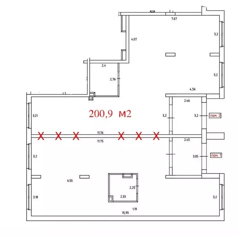 Помещение свободного назначения (200.9 м) - Фото 1