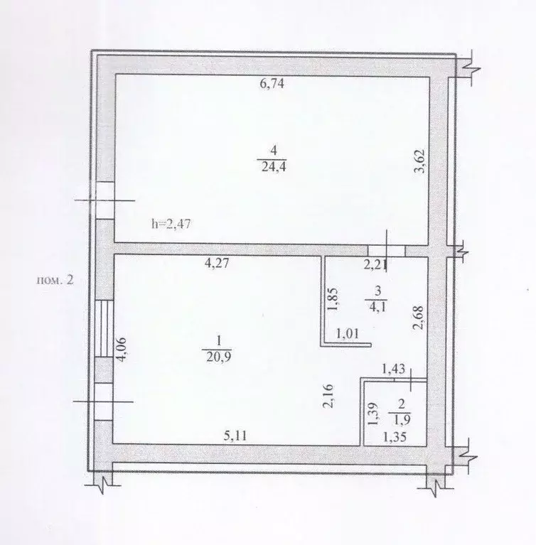 Торговая площадь в Чувашия, Шумерля ул. Щербакова, 61к1 (51 м) - Фото 2