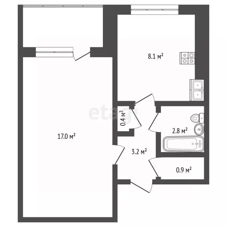 1-к кв. Нижегородская область, Нижний Новгород Соцгород жилрайон, ... - Фото 2