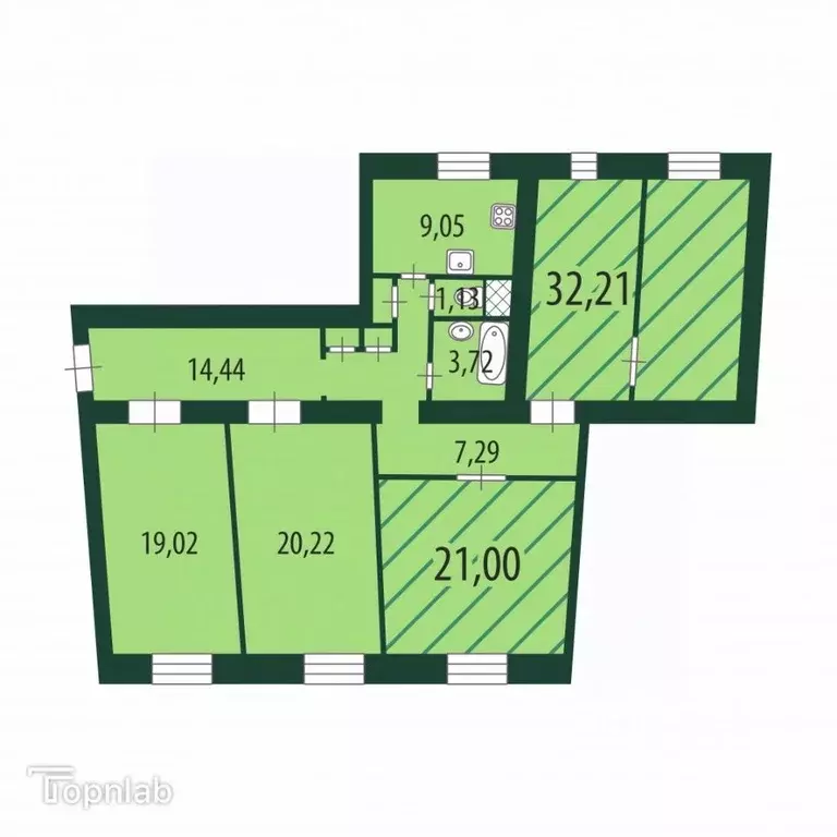 Комната Санкт-Петербург просп. Стачек, 74 (21.0 м) - Фото 2