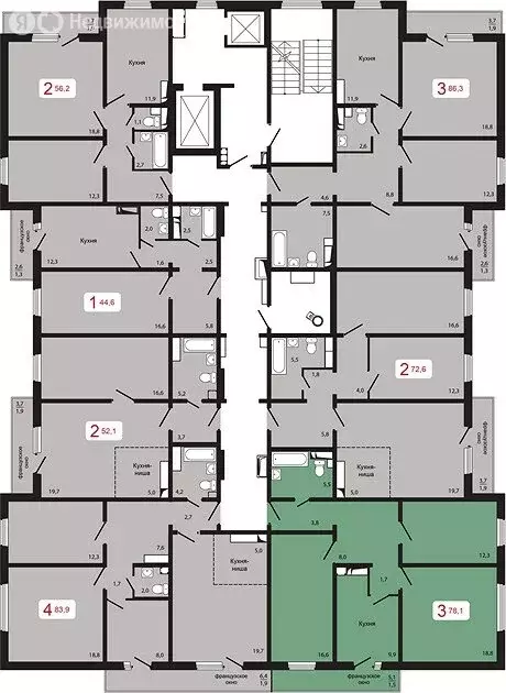 3-комнатная квартира: Красноярск, Судостроительная улица, 31 (78.1 м) - Фото 0