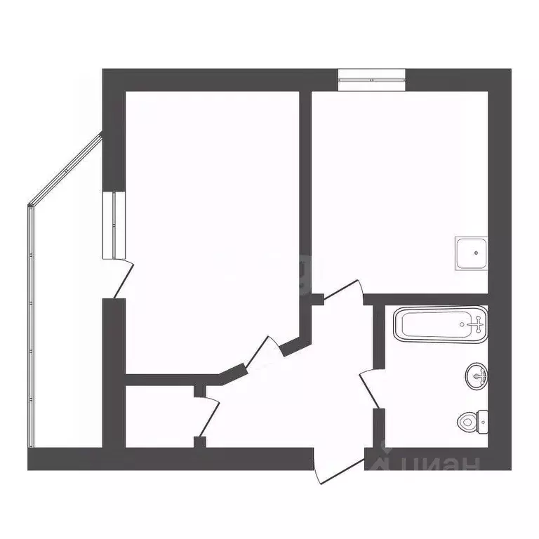 1-к кв. Амурская область, Благовещенский район, с. Чигири ул. ... - Фото 2