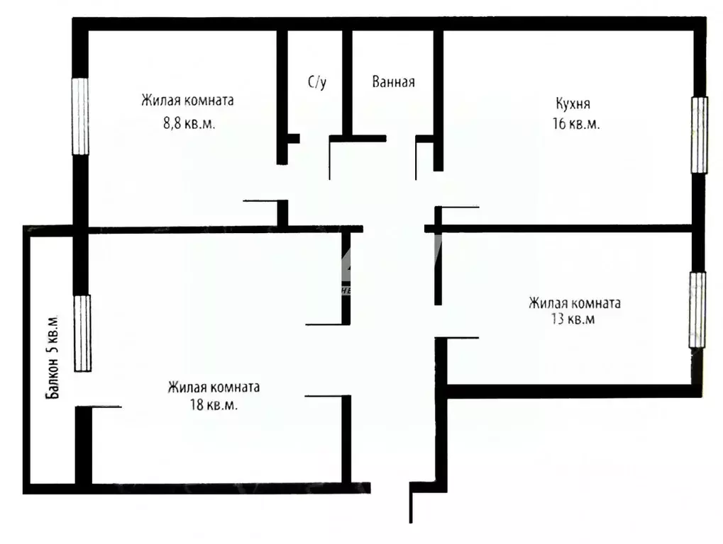 3-к кв. Челябинская область, Челябинск ул. Академика Королева, 31А ... - Фото 1