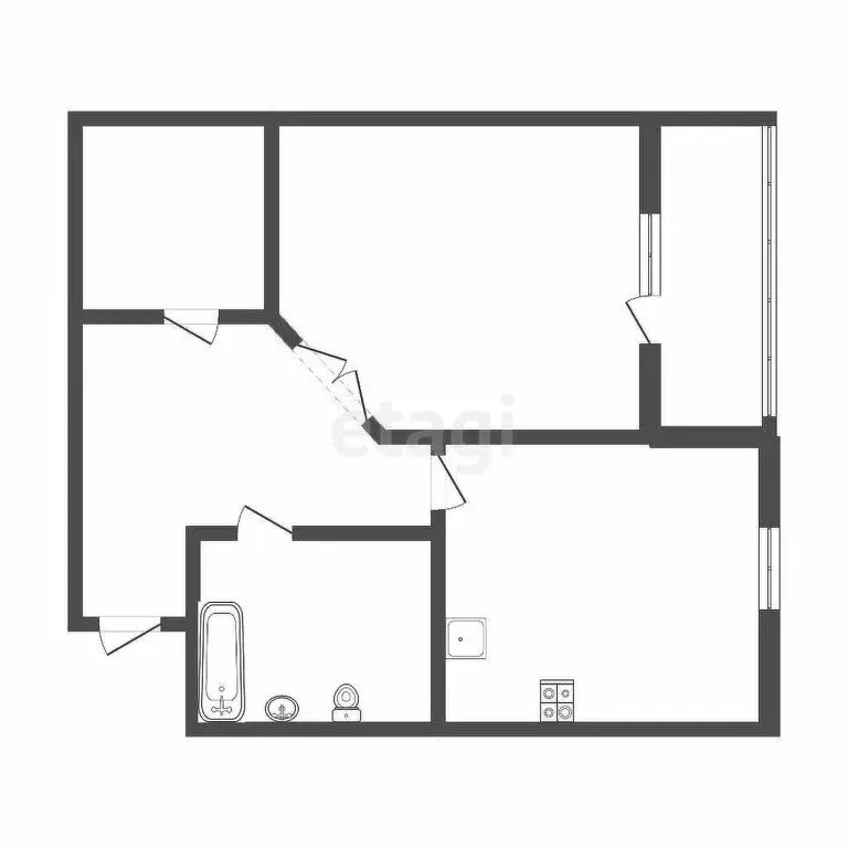 1-комнатная квартира: Тула, улица Павшинский Мост, 1к5 (36 м) - Фото 1