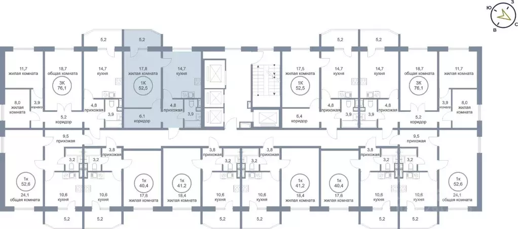 1-к кв. Ханты-Мансийский АО, Сургут Сосновая ул., 69 (52.5 м) - Фото 2