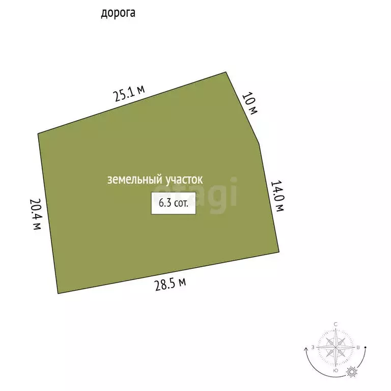 Участок в посёлок Мелехово, Набережная улица (6.3 м) - Фото 0
