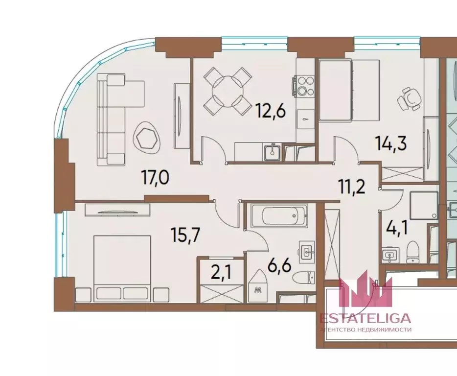 3-к кв. Москва ул. Нижние Мневники, 16к4 (83.6 м) - Фото 0