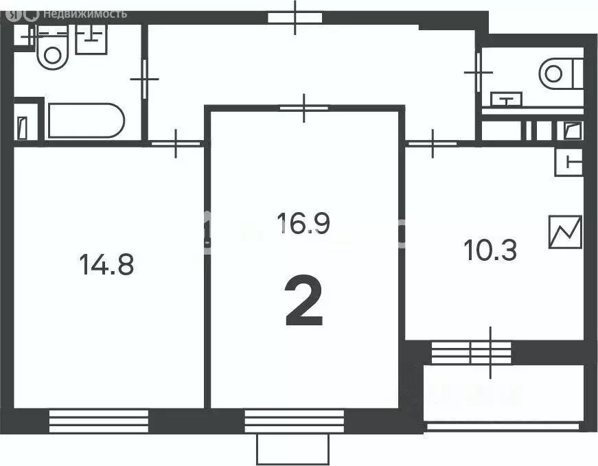 2-комнатная квартира: Москва, проезд Шокальского, 28Ак1 (57 м) - Фото 1